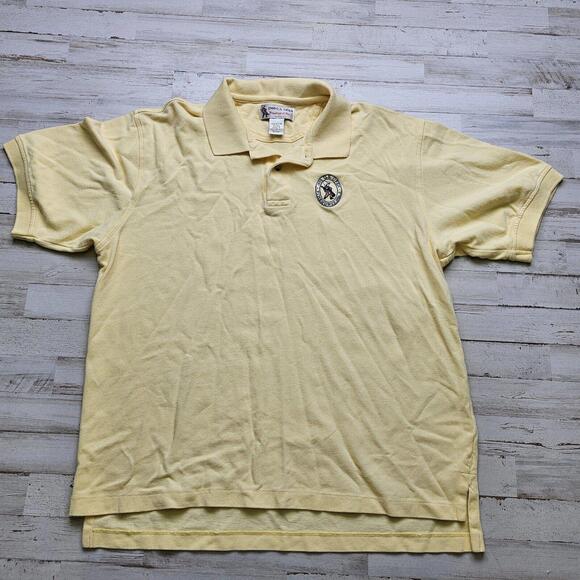 1999 US Open Pinehurst NO.2 Polo Golf Shirt Embroidered Logo Yellow LG Cotton - Picture 2 of 6